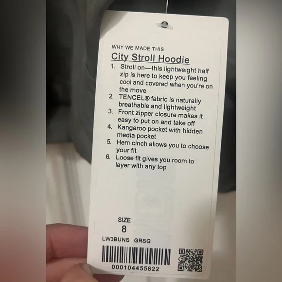 NWT Lululemon City Stroll Hoodie Grey Sage Size 8 - Picture 8 of 11